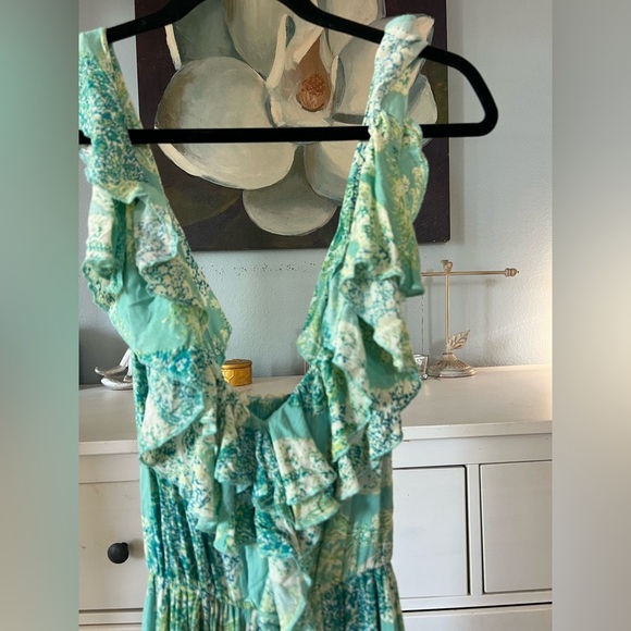 Nights By the Sea Ruffled  Midi Dress from Millibon Large - Picture 2 of 5